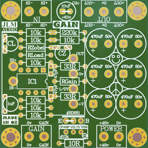 GAIN Mic Pre / Makeup Amp PCB