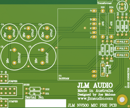 NV500 Green PCB Recap kit