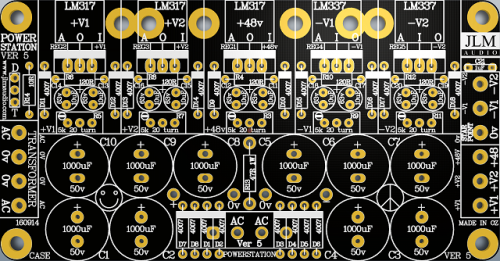 Powerstation 5 Rail Power Supply v5 Easy Mount PCB