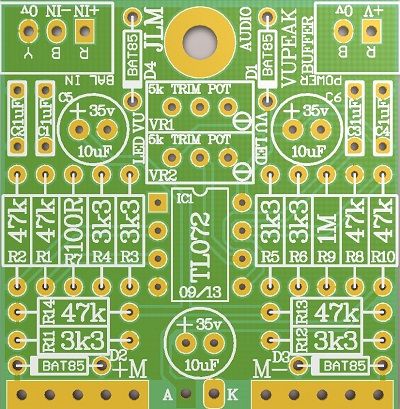 VU Buffer and Peak LED PCB